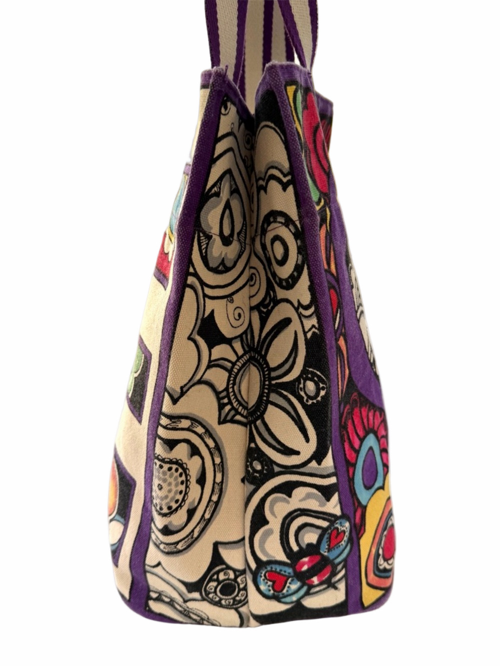 Brighton Love Groove II Canvas Tote Tom Clancy Designer Collectible Shopping Bag - Picture 6 of 14